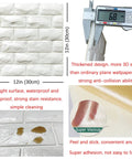 Peel And Stick 3D Foam Brick Wall Panels White 30 Pack Self Adhesive Faux Stone Wallpaper For Bedroom Decor Waterproof 7mm