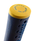 Close-up of the yellow nylon end cap on a 20 Oz Masonry Hammer With Forged Steel Construction And Shock Reduction Grip Pro Grade Workhorse