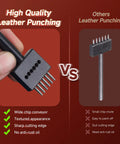 Comparison of Super Handy Leather Hole Punch Tool Set with Interchangeable 2 4 6 Prong Attachments vs others