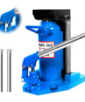 Workhorse Hydraulic Toe Jack That Makes Lifting Hefty Loads Feel Like No Sweat Up To 20 Ton Capacity with lever and tubes visible.