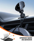 MagSafe Car Mount Charger With 15W Wireless Power, 20X Strong Magnets on air vent with 3M adhesive base illustration