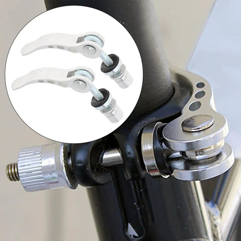 Two Pack Seat Post Quick Release Clamp Pins For Bikes M6 Quick Release Seat Clamp Bolts Bicycle Binder Screws Silver