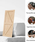 36 Inch By 84 Inch Solid Spruce Sliding Barn Door With A Six Point Six Foot Hardware Kit And Included Handle