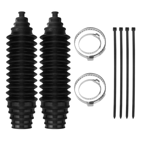 All In One Steering Rack And Pinion Boot Kit With Silicone Bellows Gaiters For Tie Rods Includes 2 Boots 4 Locking Clamps And 6 Cable Ties