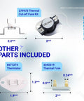 Must Have All In One Dryer Heating Element Kit For Whirlpool And Kenmore Dryers 279973 thermal fuse 8577274 thermistor
