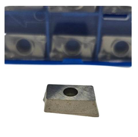 Replacement Carbide Inserts CB160408 APKT160408-PM YBG202 for Aluminum Machining displayed with protective case