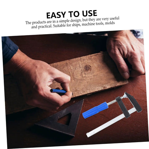 Heavy Duty Woodworking Clamps Set for Quick Holding in Carpentry, 4 Pack Wood Clamp Clips with Non Slip Handles in use