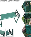 Garden Kneeler And Seat Heavy Duty Folding Bench With Thick Kneeling Pad And Removable Tool Pouch For Outdoor Lawn Care Rest Your Knees And Save Your Back