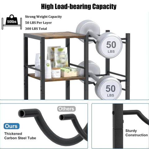 Heavy Duty Water Jug Rack With Shelf For Bottles, Space Saving Dispenser Storage Organizer showcasing weight capacity