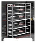 Heavy Duty 5 Tier Stainless Steel Shelving Unit Rock Solid Storage Rack With 330 Lb Load Capacity showing adjustable tiers and dimensions.
