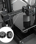 10 Pack POM Roller Wheels For 3D Printer Gantry And V Slot Tracks Dope High Speed Pulley Wheels With 625-2RS Double Shield Bearings Low Noise Durable Black CNC Upgrade, 24mm