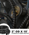 Hydraulic Hose Protector Spiral Wrap, 2 Inch Outer Diameter, 10 Foot Length, Lightweight Protective Sleeve For Machinery