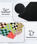 Retro Checkered Desk Mat Large Mouse Pad For Gaming And Work Ultra Smooth Surface Anti Slip With Stitched Edges XXL Keyboard Pad