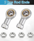 SI6T/K Rod End Bearings 6mm Bore M6x1mm Left Hand Female Thread 2 Pack Self Lubricating Chrome Steel Joints with Jam Nuts for Mechanical Linkages Robotics CNC Automotive Applications, two rod ends with nuts