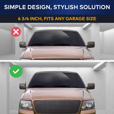 Comparison of Ford F-150 with factory antenna and Ford F-150 6.34 Inch Antenna Mast, Premium Short Car Wash Proof Radio Antenna