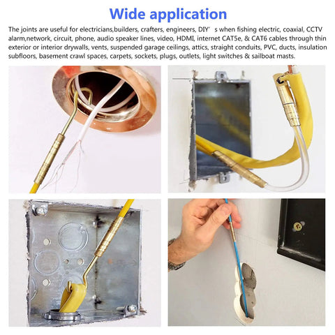 Using 11Ft Fiberglass Duct Rodder Kit For Wire And Cable Pulling Flexible And Durable Fish Tape for electrical installation