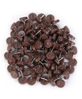 Plastic Furniture Glides No Slip Pads 100 Pieces, brown, for Sofa Chair and Table Legs, 18mm thick, 5mm high, floor protection