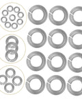 100Pcs Stainless Steel Spring Washers Kit With Split Design For Quick And Easy Install No Hassle Durable Lock Washers To Protect Screws And Surfaces In Machinery DIY Projects Automotive And Home Repairs, stainless steel split washers set