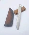 Nine Inch Stainless Outdoor Hunter Knife Kit Blank Blade with Rose Wood Scales and Sheath