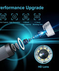 4K Wireless Microscope With 50X To 1000X Zoom For iPhone Android PC USB Digital Endoscope Camera Dope Wireless HD Microscope Plug And Play Compatible With All Cellphones Tablets Windows Mac Chrome Linux, exploded HD lens
