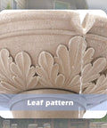 Close-up of the Three Tier Outdoor Water Fountain For Garden And Patio Freestanding 48 Inch Tall Water Feature with leaf pattern.