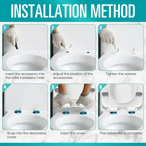 Installation steps for Elongated Toilet Seat Heavy Duty With Soft Close And Quick Release Premium UF Material Top Fix Install No Fuss Easy Clean Fits Most Standard Toilets White Durable Hygienic Bathroom Upgrade.