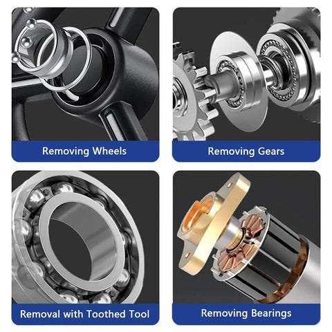 Pro Reversible Gear Puller Set Handles 2 Jaw 3 Jaw Options Internal External Bearings Smooth Heavy Steel Stops Breakage Saves Time On Tough Jobs Engine Repair Letting You Pop Parts Off Easily So You Stay Safe And Enjoy Garage Work Done Today. removing bearings and gears
