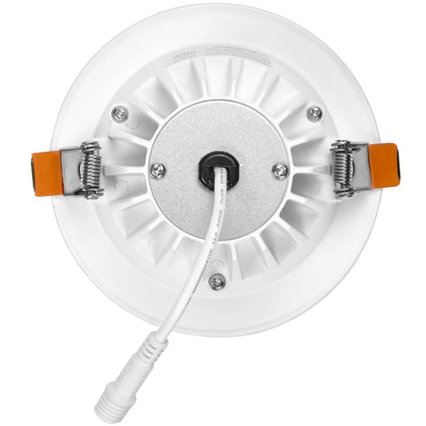 Sleek Four Inch Canless Led Downlight With Anti Glare Design Delivering One Thousand Two Hundred Lumens Of Crisp Illumination And Five Tunable Color Temperatures For Effortless Recessed Ceiling Lighting Upgrades Around The House