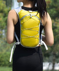 Ultralight Hydration Vest With Water Bladder Backpack For Running Hiking And Cycling, Reflective Strips, Durable Polyester, Yellow One Size
