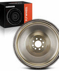Direct Fit Clutch Flywheel Replacement For Nissan 350Z 370Z Infiniti G35 G37 Q60, gray iron flywheel with teeth detail.