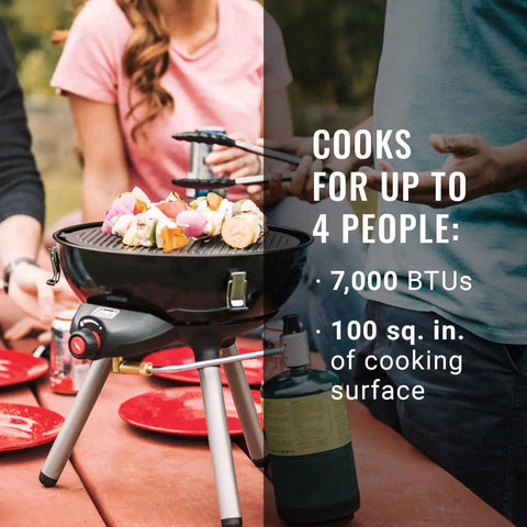 Four In One Portable Propane Grill With Stove Griddle And Wok Attachments For Tailgating Camping And BBQ 7000 BTU Total Power