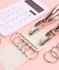 Metal Handheld Hole Puncher With 3Mm And 6Mm Circular Holes, punches paper with rings, durable steel build, portable punch tool for home office