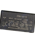 Top Tier 10W Ac Dc Power Brick Powers Up Clean 12V 0.85A Direct Current with input and output specifications printed.
