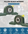 4 Pack UCP202-10 Pillow Block Bearings 5/8 Inch Mounted With Solid Cast Iron Base And Self Alignment For Heavy Machinery