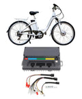 Built Like A Tank 3960W Electric Motorcycle Controller Featuring IP67 Waterproof Seal And PC Programmable Tweaks For QS Hub Motors with wiring and a bike.