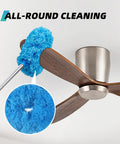 Ceiling Fan Cleaner Duster Set With Extension Pole 13 To 48 Inch, 2 Pack Reusable Microfiber Dusters cleaning ceiling fan