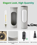 Shabbat Friendly No Switch Twist Top Reading Lamp Kosher Lamp with T10 LED Bulb, Silver Aluminum Body, and E26 Base