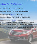 Vehicle fitment details for Heavy Duty Auceramic Serpentine Drive Belt Fits Honda CR-V 2.4L and Acura Tsx 2004 2009.