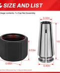 Diagram of Pro Grade Self Releasing Collet And Locking Nut Assembly 1/4 Inch Replacement Part showing precise measurements.