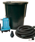 115-Volt Sump Pump System for Crawl Spaces, 1/3 HP, 3000 GPH, Pre-Packaged Auto Pump Kit with 20 Ft Cord, Blue and Black with hoses