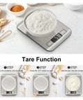 No Fuss Digital Kitchen Scale With 33 Pound Capacity 1 Gram Precision Stainless Steel Surface type C charging or batteries