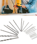 Pro Grade Twist Micro Drill Bits Set 25 Pieces 0.5 To 3mm HSS Straight Shank Precision Bits displayed in an arc