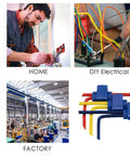 Must Have 125 Pack Solderless Quick Splice Wire Connectors Kit shown in home, DIY electrical, and factory settings.