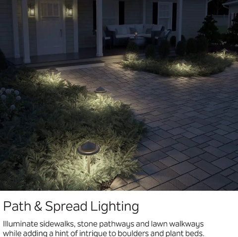 3 Watt Olde Bronze Low Voltage LED Path Light Single Fixture Illuminating Outdoor Garden Path, Aluminum, 6-Foot Beam