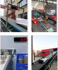 Hella Relentless Dual Laser Digital Counter Meter showing count 68 on conveyor in a production environment.