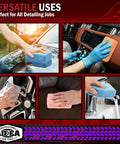 Microfiber Applicator Pad Set 8 Pack For Car Wax Sealant And Polish Application Soft Non Scratch Detailing Sponges in use