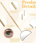2 Pack Lash Mirror For Eyelash Extensions, Pro Grade Stainless Steel Half Moon Mirrors For Lashes, Detachable Inspection Mirrors For Beauty Pros