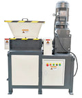 Front view of Beast Of A Heavy Duty Metal Shredder Machine Dual Shaft Crusher With 19 Blade Gear System, 7500W 220V 3 Phase.