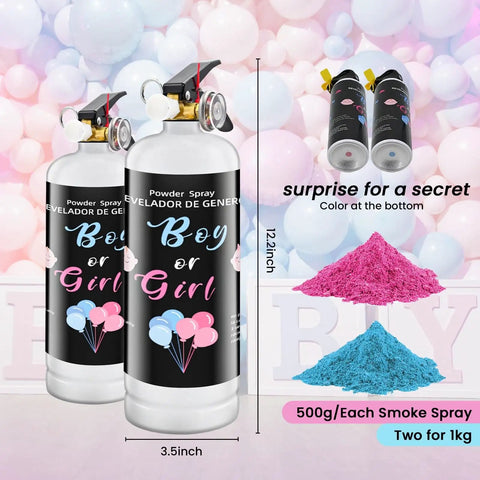 Straight Up Perfect For Your Big Day This Two Pack Of Pink Powder Fire Extinguisher Props Hits Different At Any Gender Reveal Party Giving You That Main Character Baby Girl Announcement Vibe Fo Sho