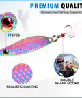 Spinner Lures Kit 32 Piece Spinner Baits For Bass And Trout With Copper Body And Blade Spinning Spoons Freshwater Tackle Box